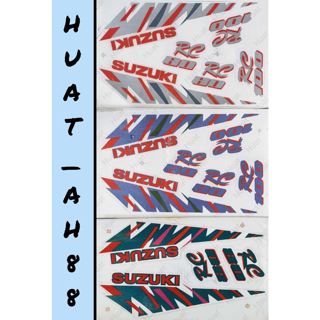 *Transparent Body Sticker Stripe / Strike* - Suzuki RC80 RC100 All (Old ...
