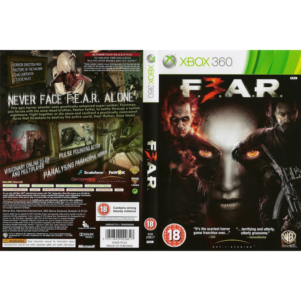 Xbox 360 Fear 3 (mod)