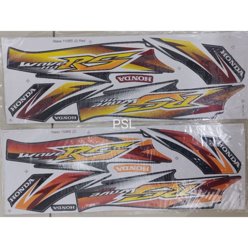 Honda Wave 110 RS (2) Body Sticker / Strike / Stripe | Shopee Malaysia