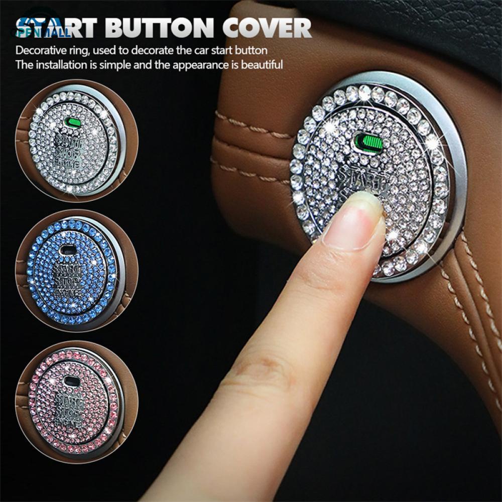 OM 2Pcs/Set Car Interior Engine Ignition Start Stop Button Protective ...