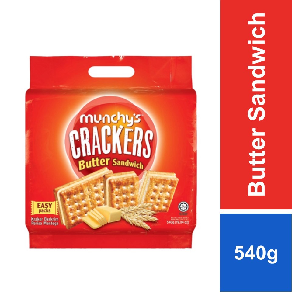 Munchy's Crackers Sandwich Butter Flavoured Cream (540g) Shopee