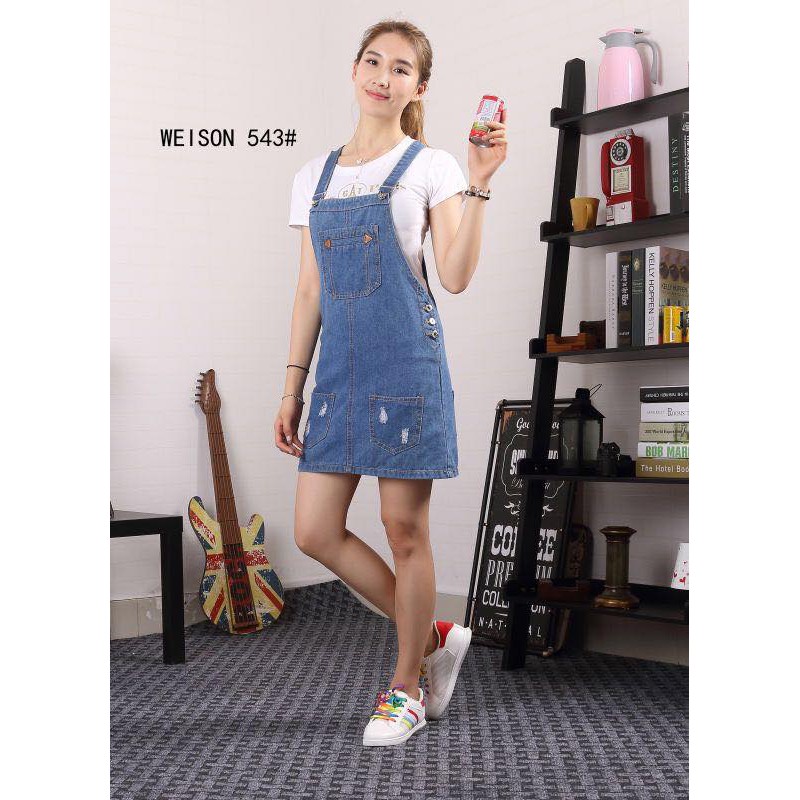 J.N.S fashion korean jumper skirt dress denim for womens Shopee Malaysia