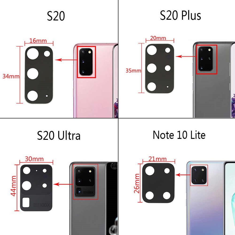 Samsung Galaxy S20 / S20ultra / S20plus / S20Fe Back Rear Camera Glass ...