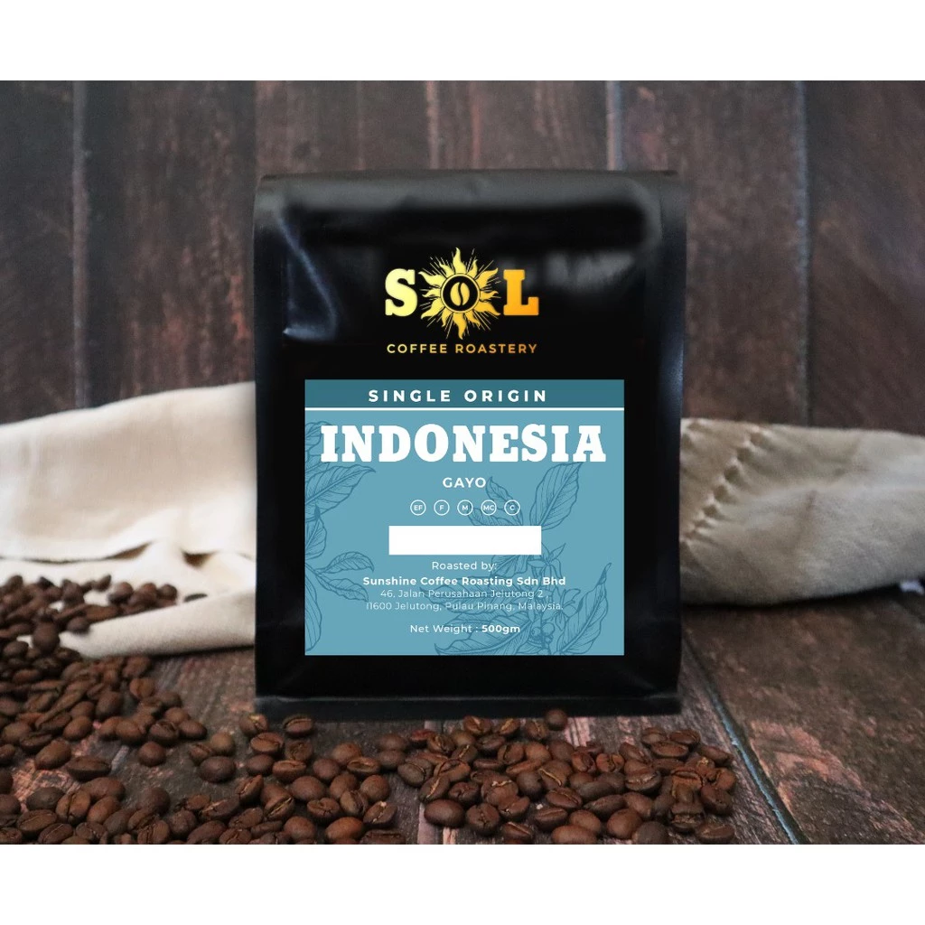 Sol Coffee Roastery Indonesia Gayo G1 – specialty coffee beans Malaysia