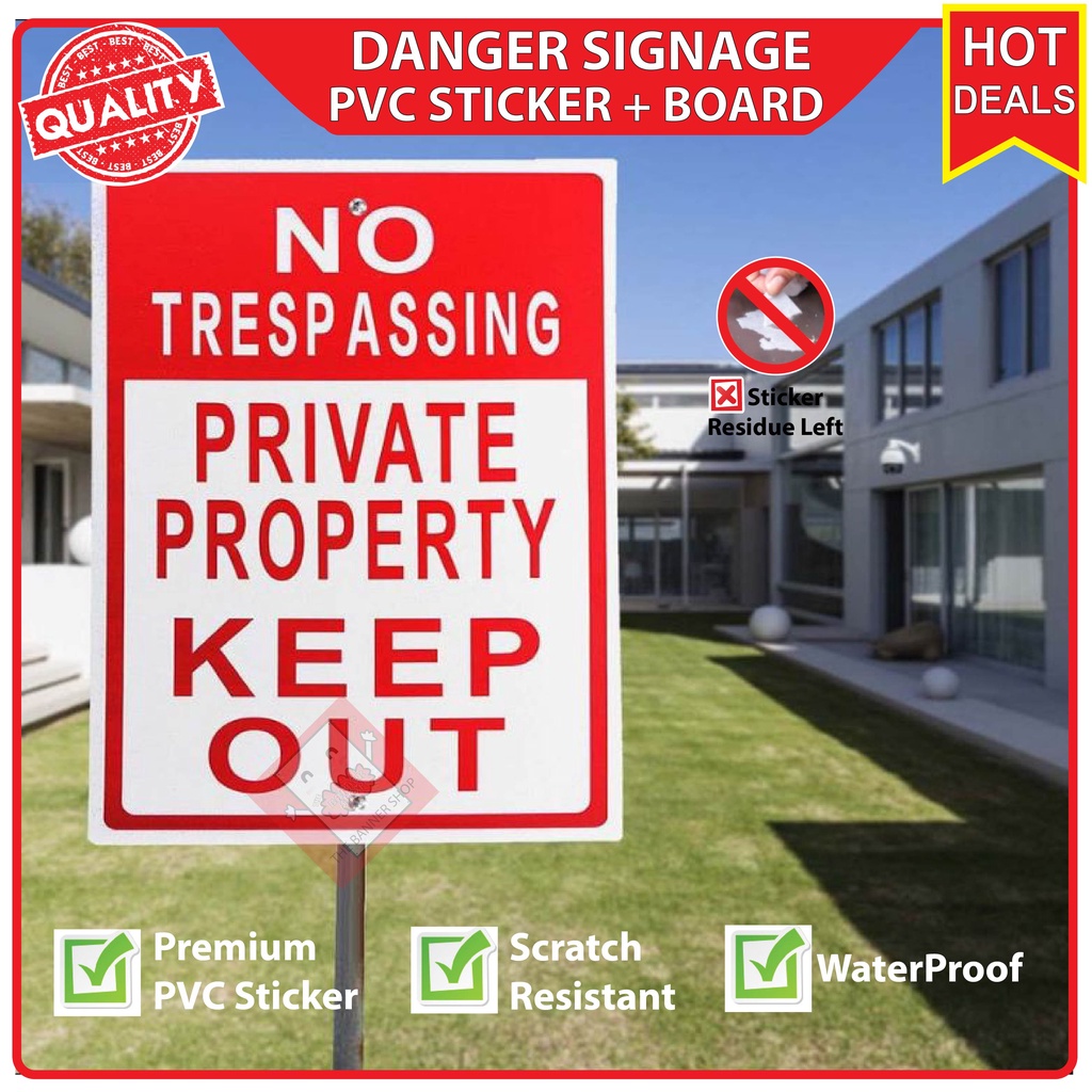 Cartello in Alluminio Con Scritta Private Property No