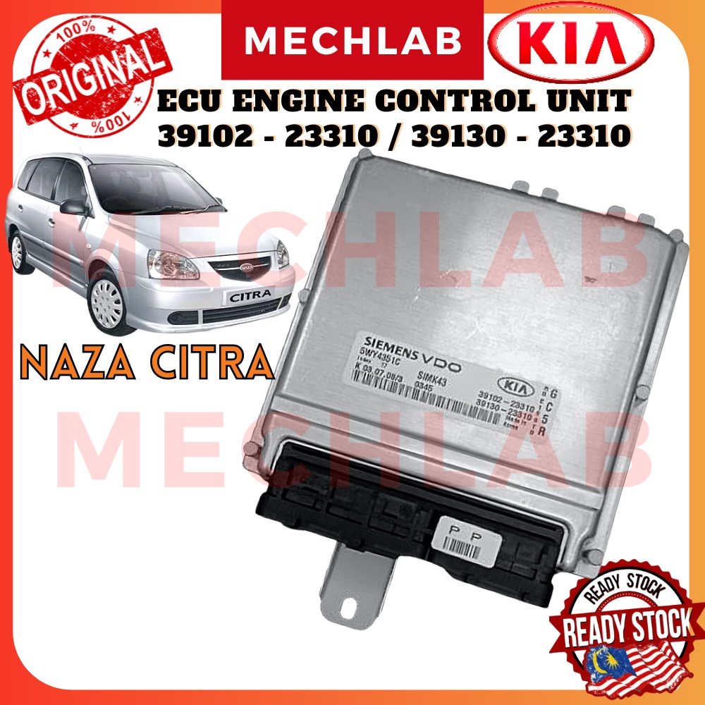 100 Original New KIA Naza Citra ECU Engine Control Unit 39102 23310
