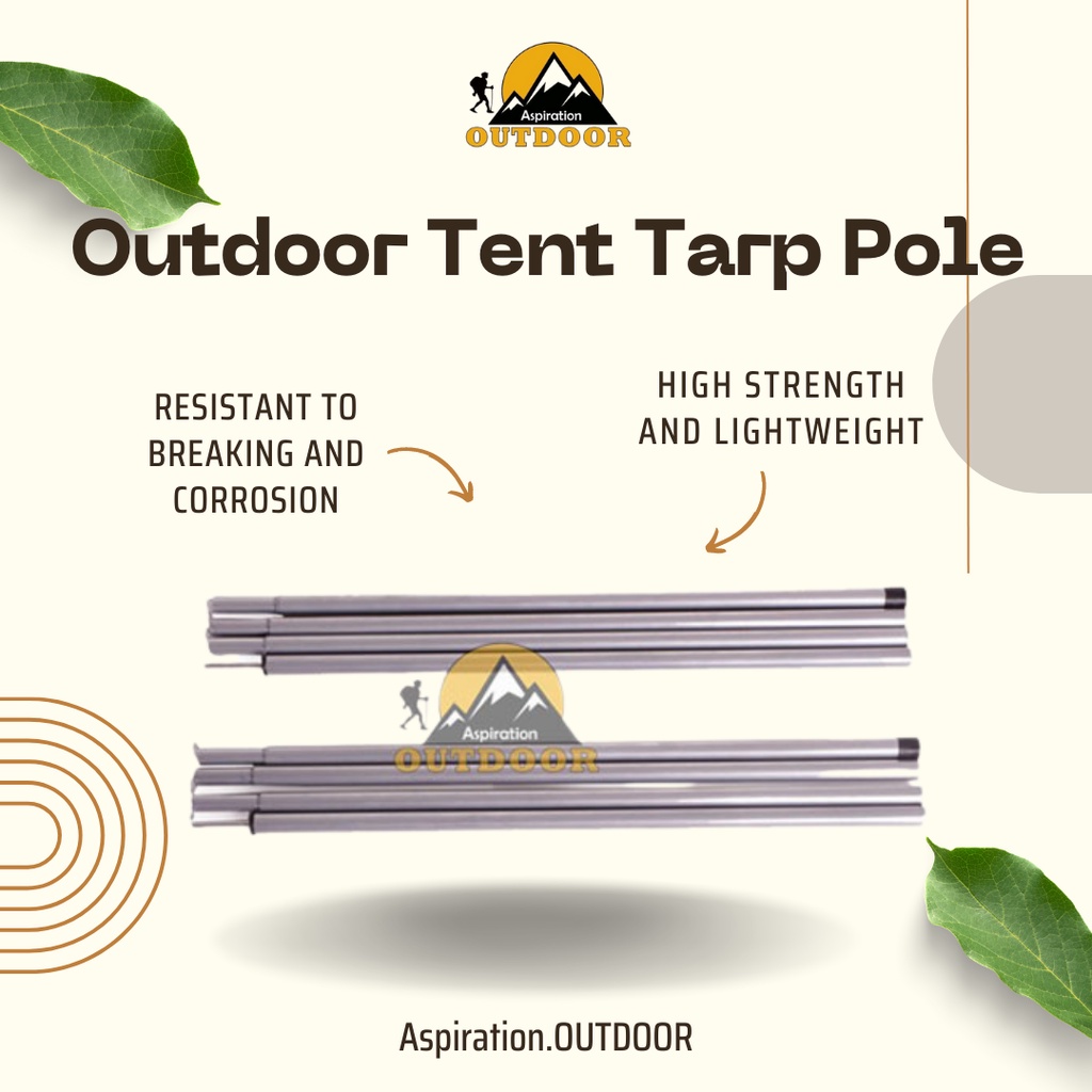 Ready Stock Outdoor Tent Tarp Poles Canopy Support Rods Iron Canopy ...