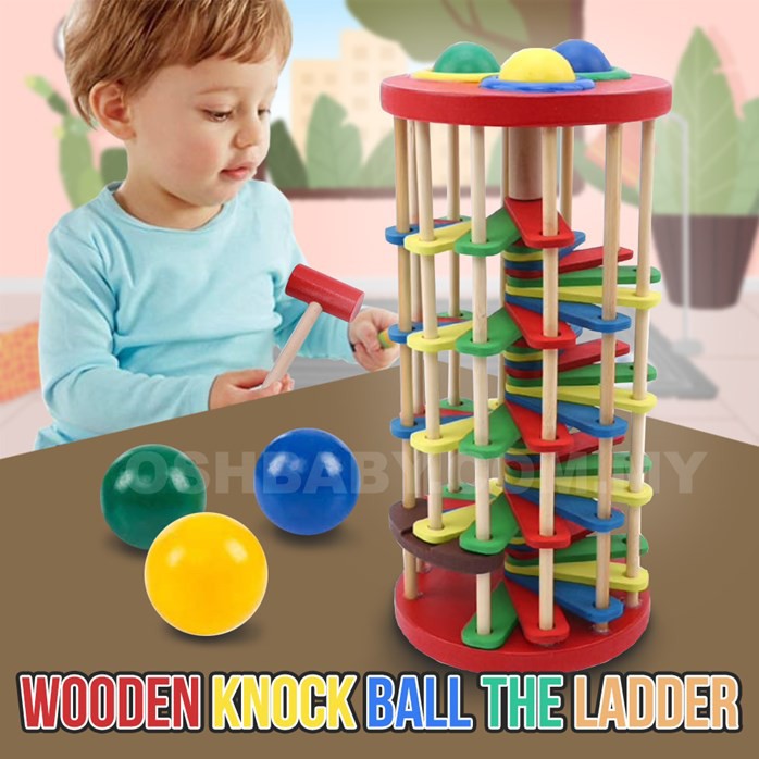 WOODEN KNOCK BALL THE LADDER Shopee Malaysia