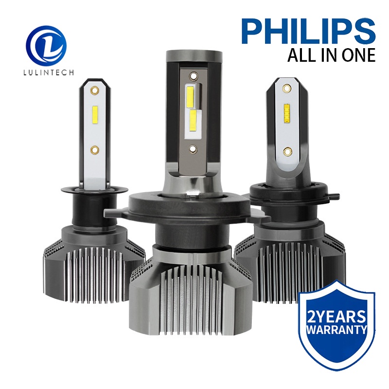 2pcs Super Bright H7 Car Led Headlight H1 H3 H4 Philips Chip LED