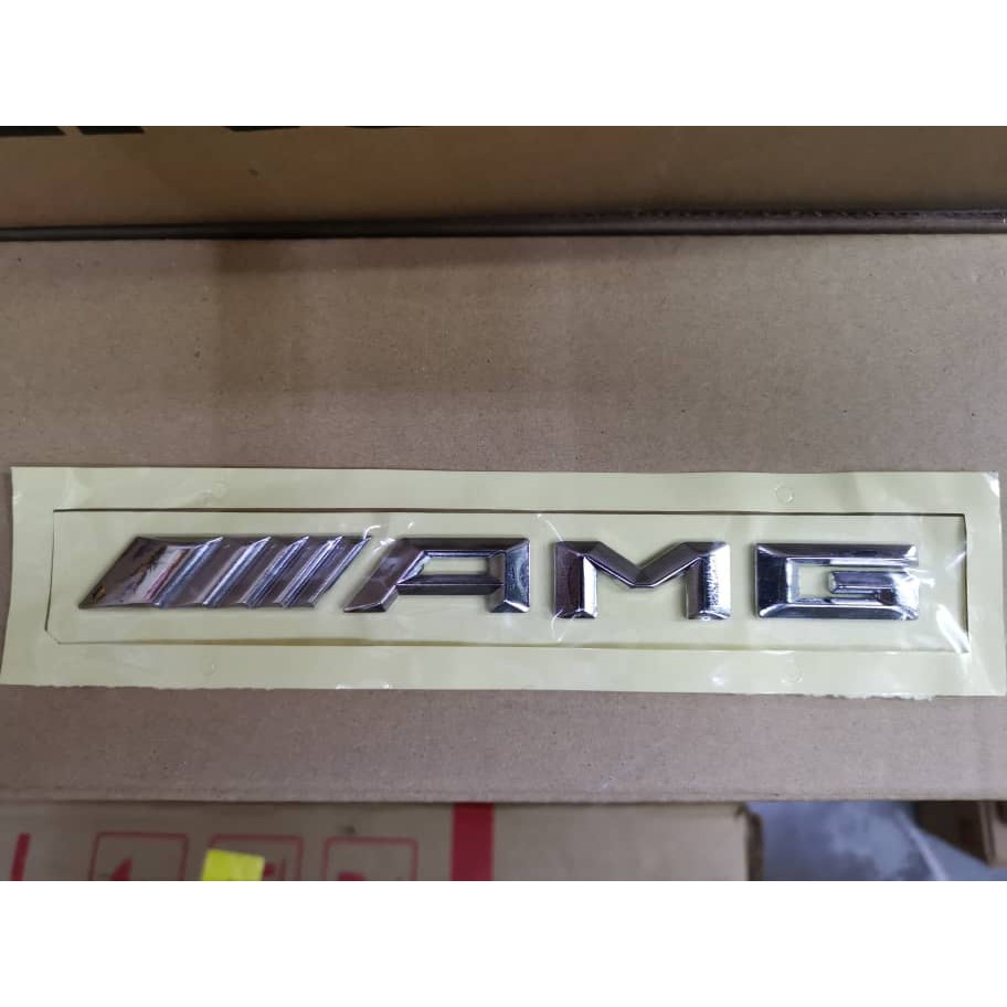 AMG Badge 3D Metal (ALUMINIUM) Chrome Decal Sticker Racing Car