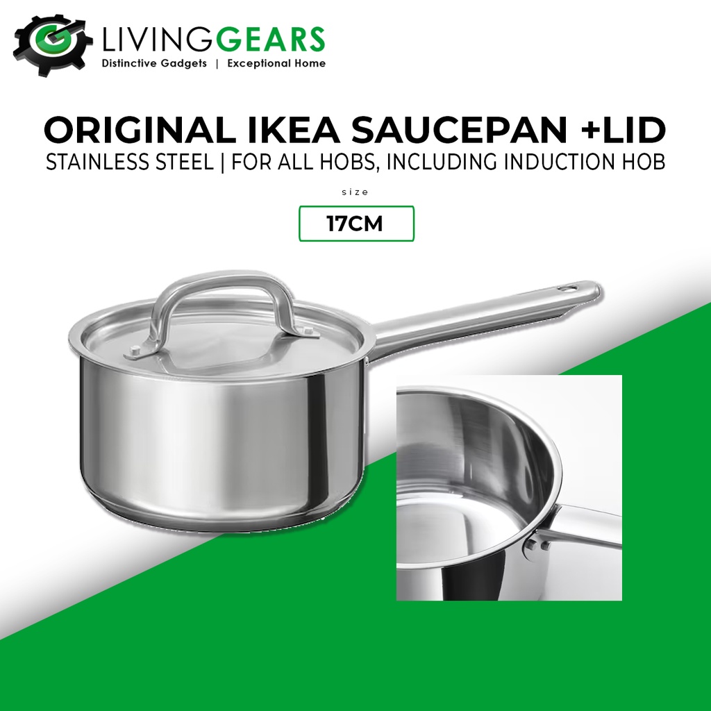 Original IKEA Saucepan With lid Stainless Steel, All types of hobs
