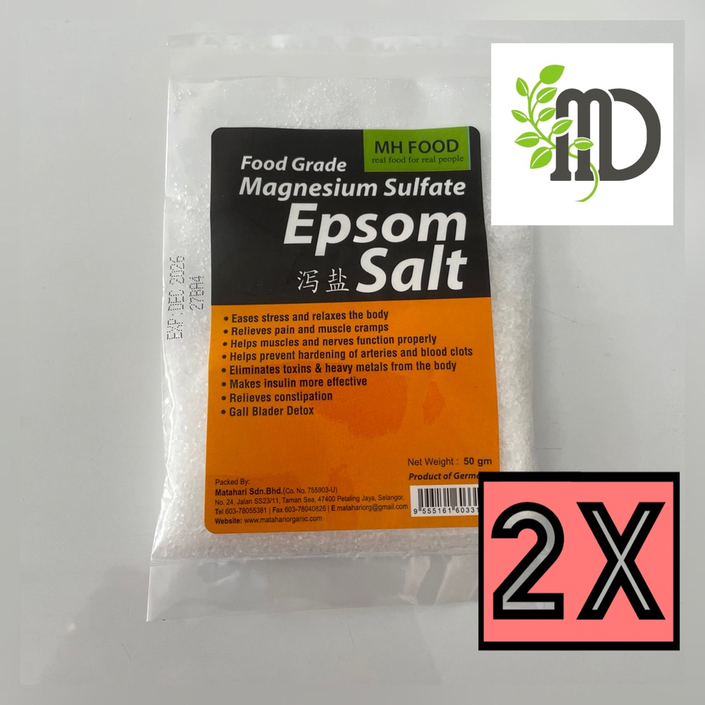 [MD Keto] [ 2x 50g ] Epsom Salt effective toenail fungus treatment good antimicrobial and anti