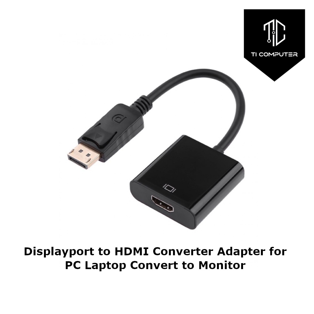 Displayport to HDMI Converter Adapter for PC Laptop Convert to Monitor ...
