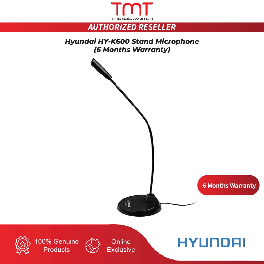 Hyundai HY-K600 Stand Microphone (6 Months Warranty) | Shopee Malaysia