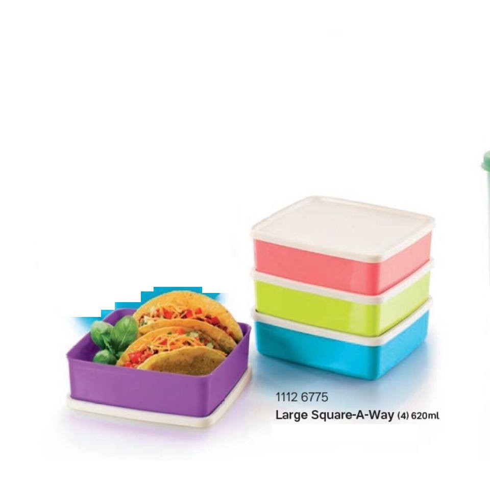 Tupperware Large Square a way 620ml