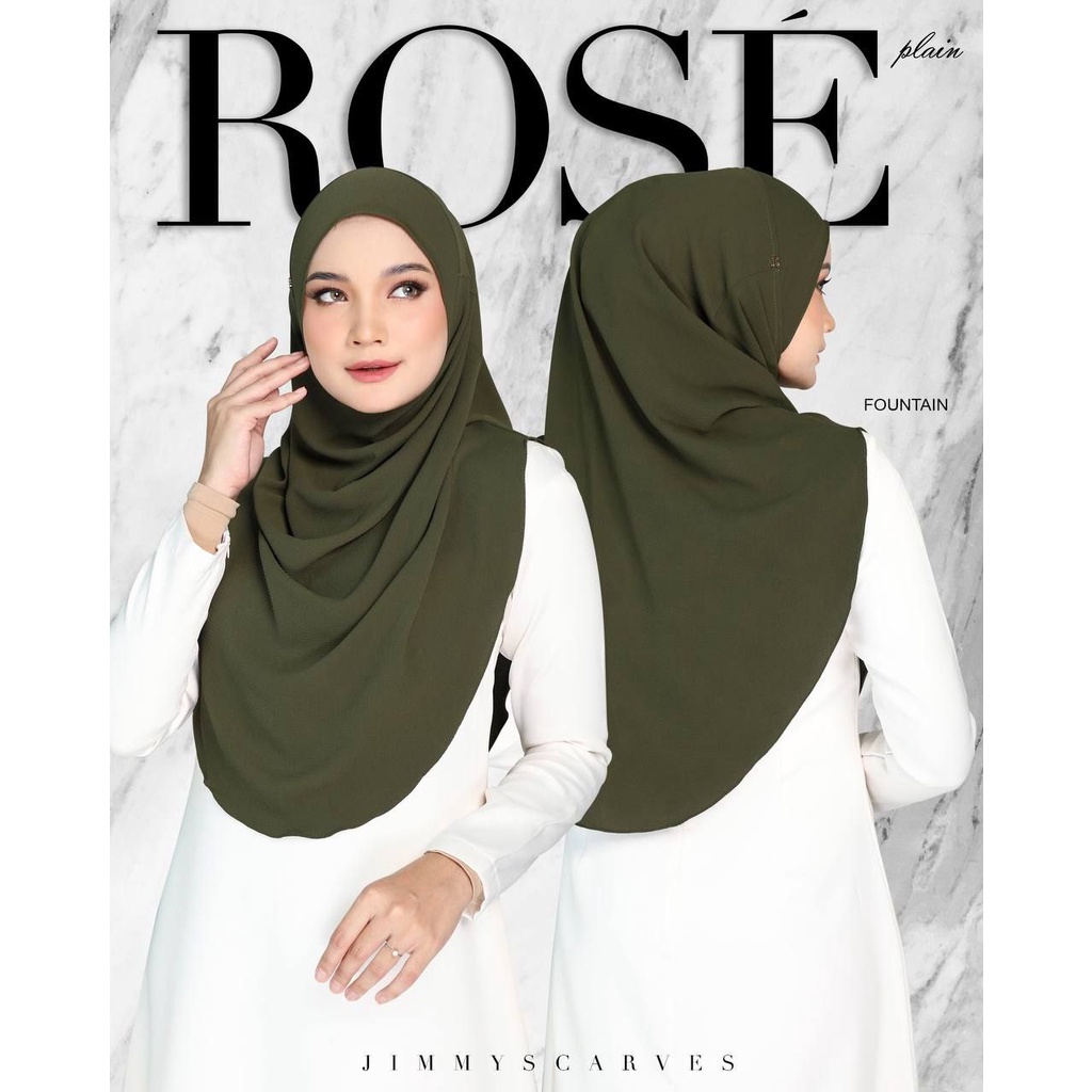 EDISI RAYA I TUDUNG SARUNG ROSE PLAIN JIMMY SCARVES I ROSE PLAIN ...