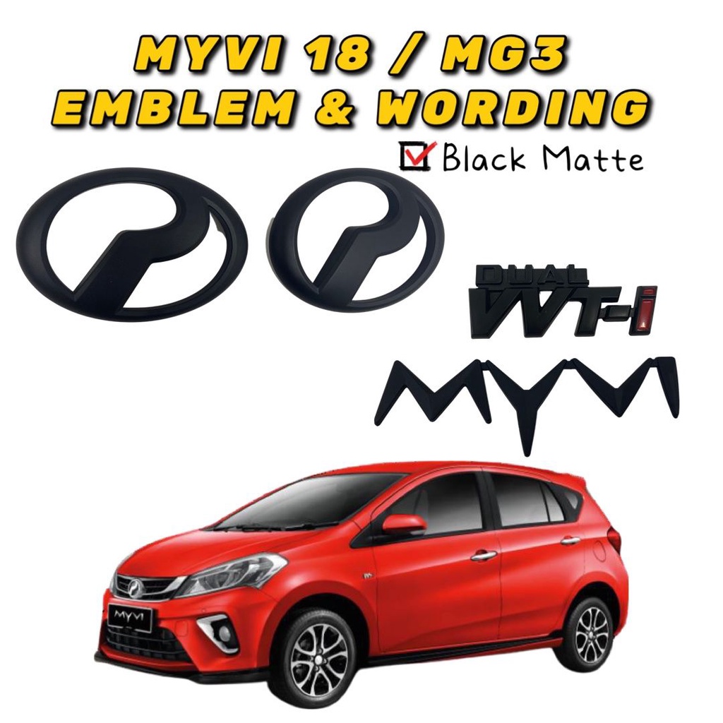 PERODUA MYVI 2018 2019 2020 2021 2022 G3 EMBLEM FRONT & REAR & WORDING ...