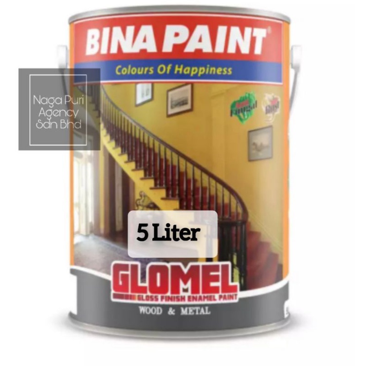 Bina Paint Wood And Metal Paint 5 Liter Glomel Shopee Malaysia