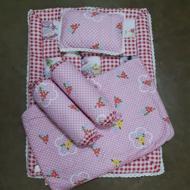 PROMO TOTO BABY PATCHWORK PINK BUNGA DESIGN SET 5 IN 1 | Shopee Malaysia