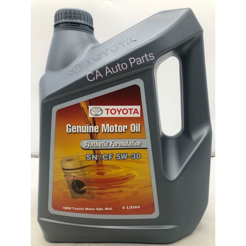 TOYOTA SN/CF 5W-30(4L) SEMI SYNTHETIC FORMULATION 100%ORIGINAL | Shopee ...