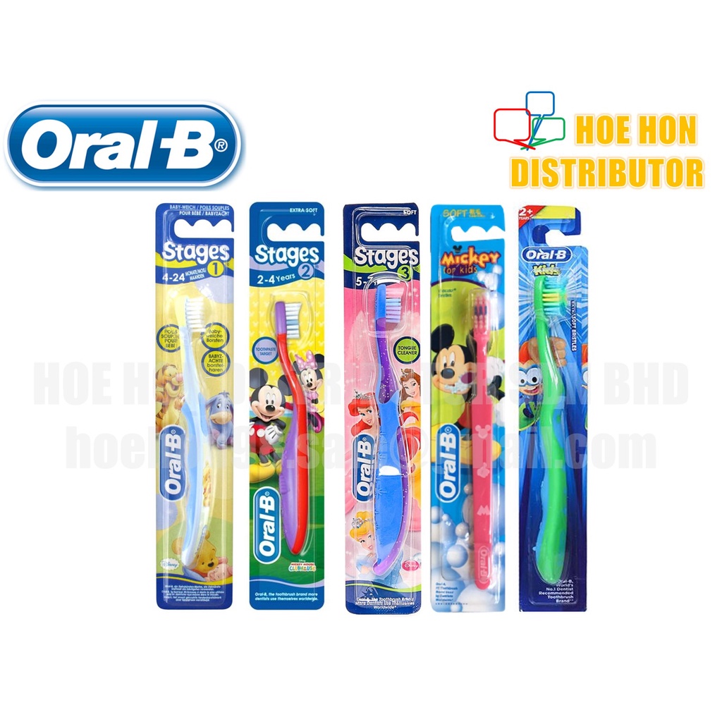 Oral-B Oral B Disney Baby Kids Junior Stages 1 2 3 Toothbrush 4-24 ...