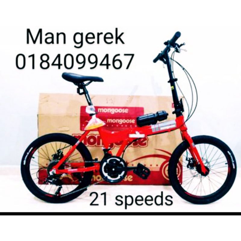 Mongoose folding best sale bike 21 speed