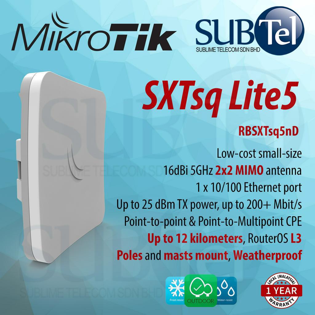 Mikrotik Rbsxtsq Nd Sxtsq Lite Ghz Outdoor Wifi Ap Access Point Ptp Bridge Cpe Dbi Shopee