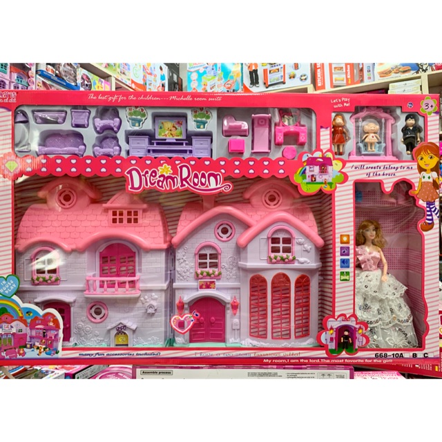 Dream House w/ Barbie Complete Furnitures Random Design Shopee Malaysia