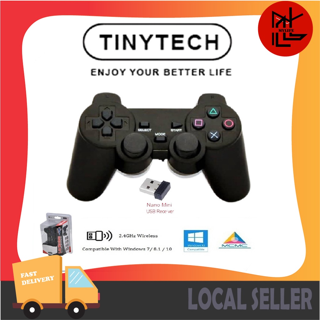 Tinytech GP-WL706 2.4GHz Wireless PC Game USB Joystick Controller For ...
