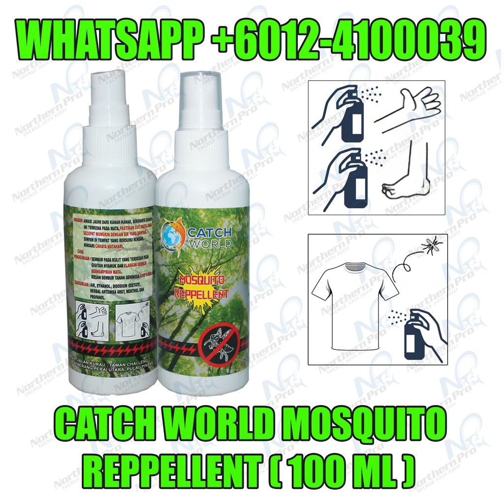 [24H SHIPS] Catch World Mosquito Repellent Spray Penghalau Nyamuk dan ...
