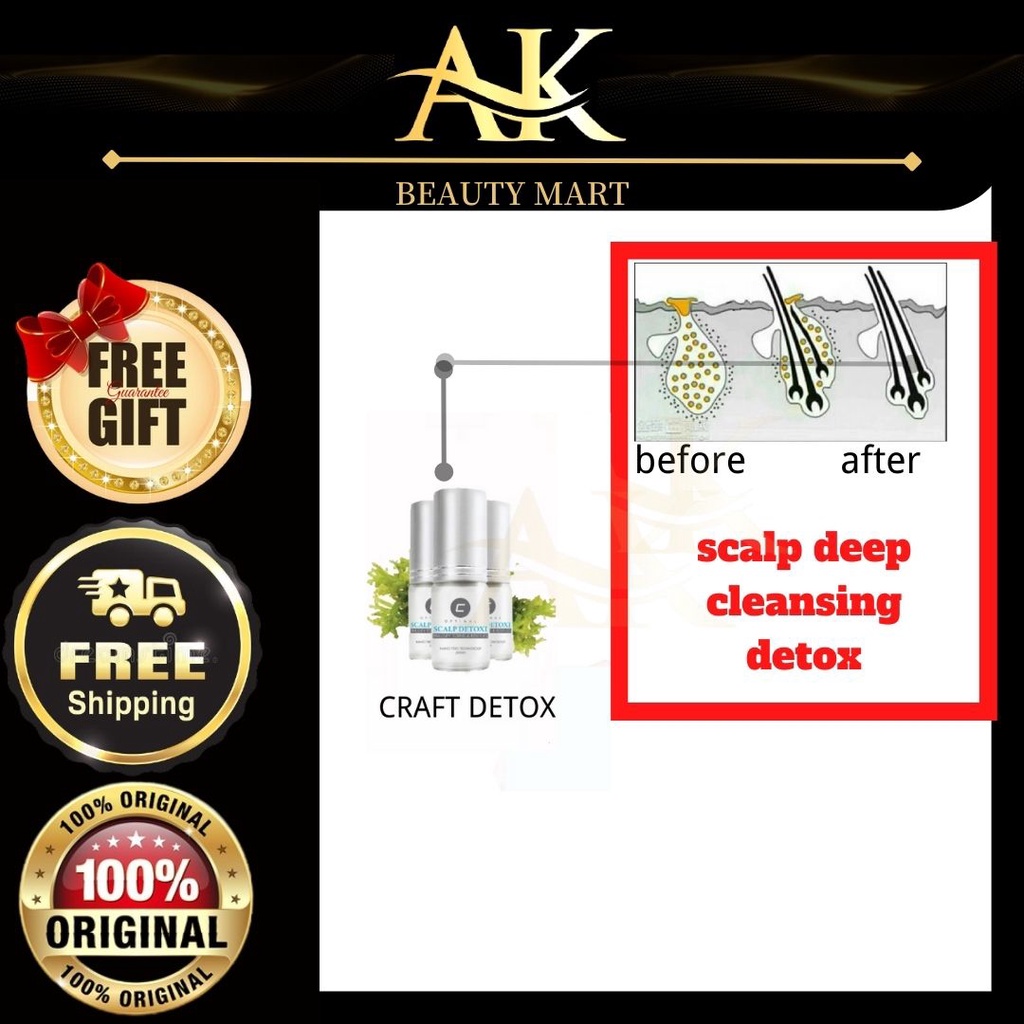 A.K Craft Scalp DETOXI 6ML ( For Emulsify & Detoxify )排毒 改善脱发 Shopee Malaysia