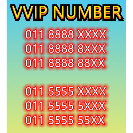 VVIP NUMBER VIP NUMBER 0118888XXXX 0115555XXXX | Shopee Malaysia