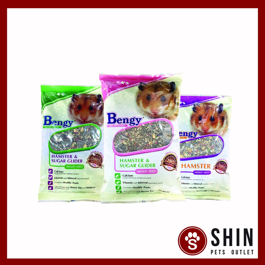 makanan hamster 🐁Bengy Hamster Food Sugar Glider Food Mixed Seed - 500g ...