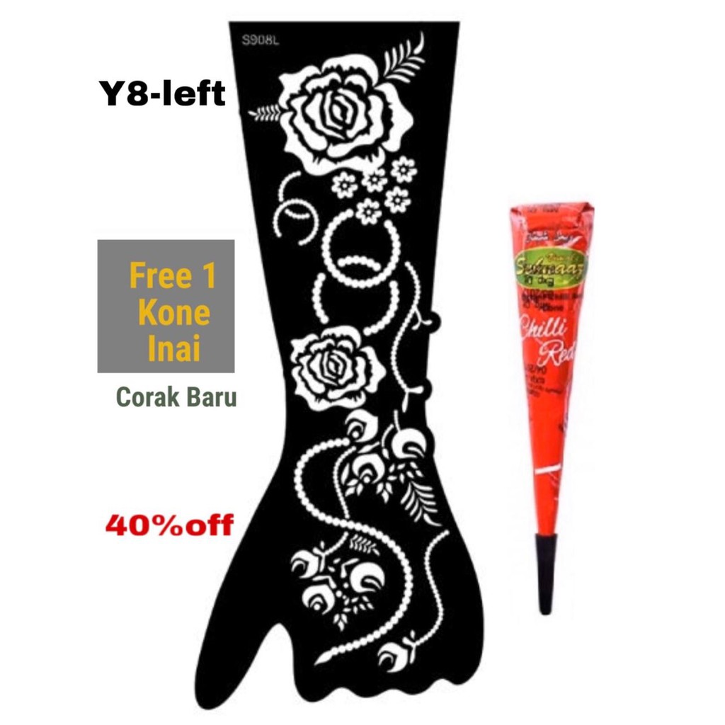 Corak Sticker Inai Baru Design Henna Stencils Latest 2020 | Shopee Malaysia