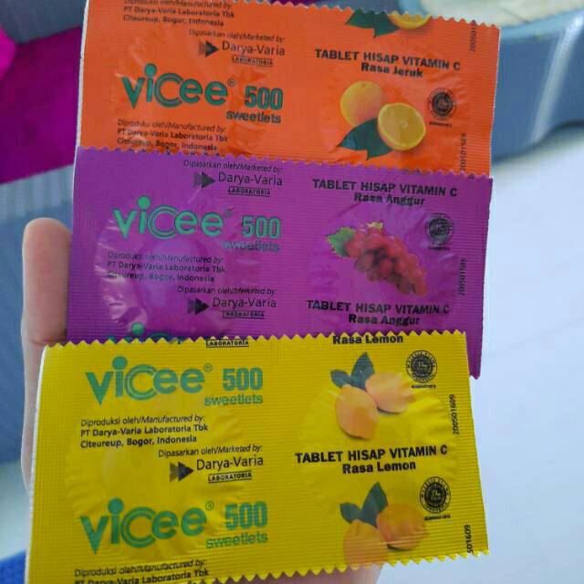 Vitamin C ViCee 500mg Contents 7 Strips (14 Tablets) | Shopee Malaysia