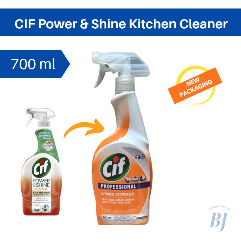 CIF Professional Power & Shine Kitchen Cleaner Spray 700ml | Shopee ...