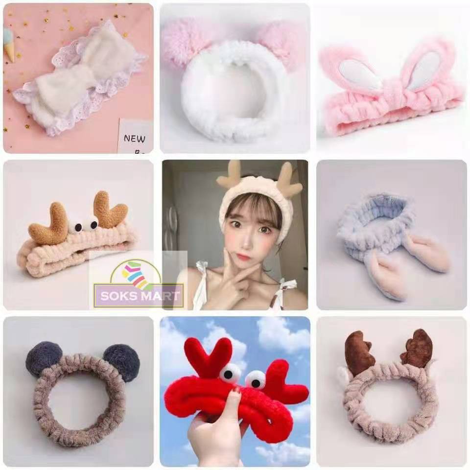 Hairband Female Face Wash Headband Korean Cute Sweet Elastic Wide Side