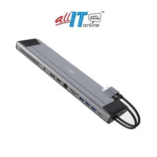 J5create JCD552 12-in-1 M.2 NVMe USB-C Gen 2 Docking Station with dual 4K 60 display, SSD slot, 100W PD