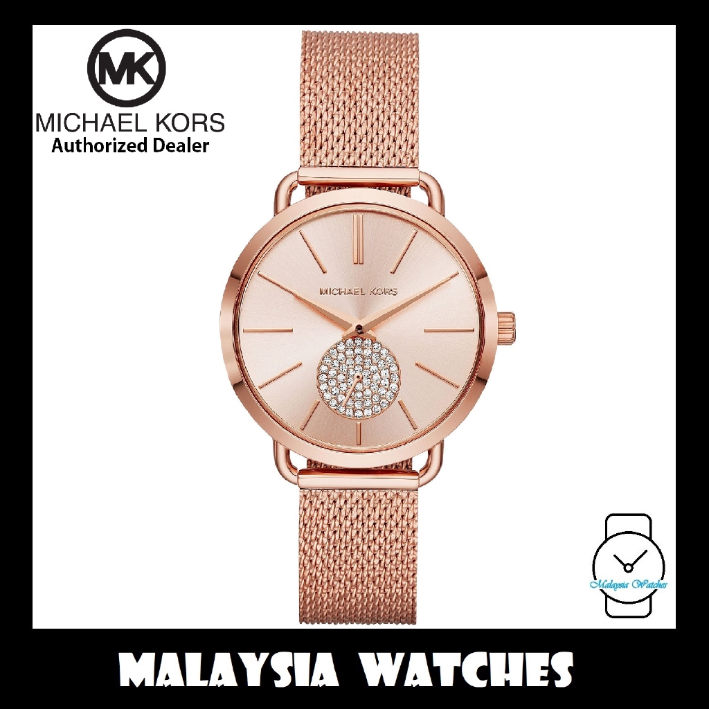 100 Original MICHAEL KORS Ladies MK3845 Porita Rose Dial Rose