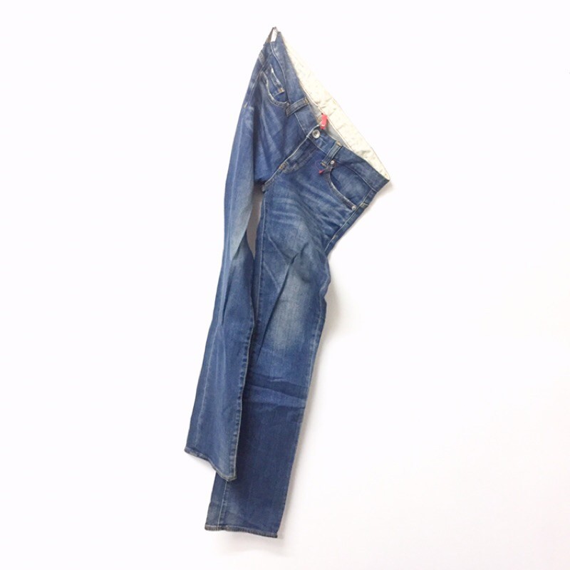 Uniqlo jeans UJ women's slim fit straight original washed denim