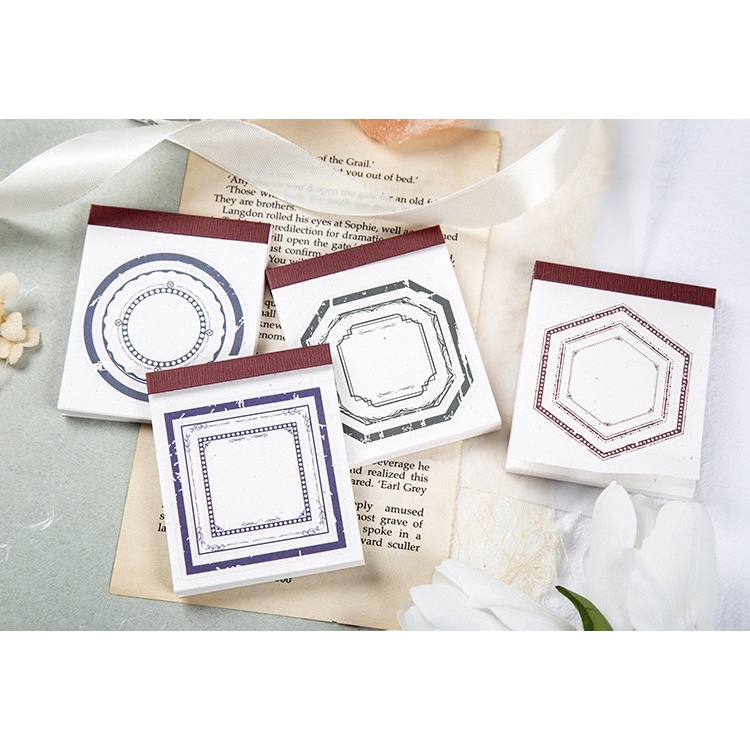 HEYDAY Fantasia Border Memo Pad Retro Vintage Frame Note Paper Journal ...