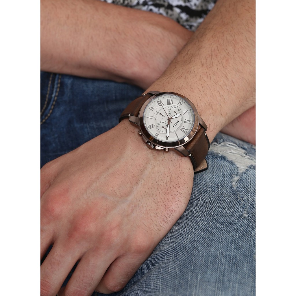 FOSSIL GRANT CHRONOGRAPH BROWN LEATHER WATCH FS5344 Shopee Malaysia