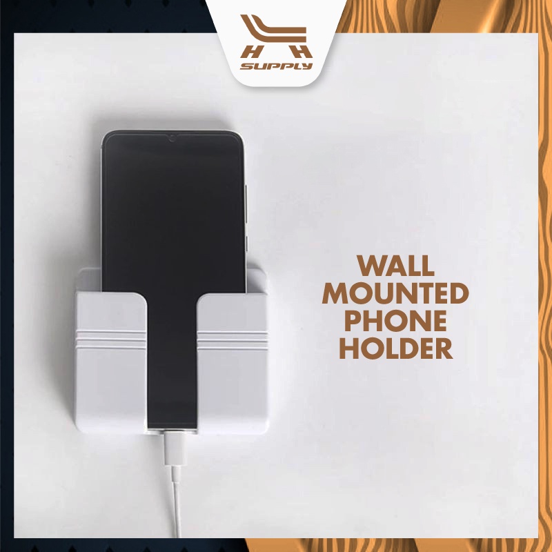 LH Wall Mounted Phone Charging Organizer Remote Control Storage Box