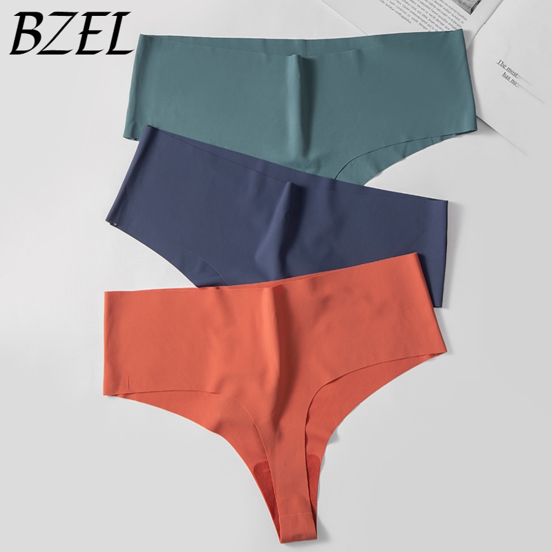 BZEL Womens Cotton Seamless Thong Breathable, Skin Friendly, And