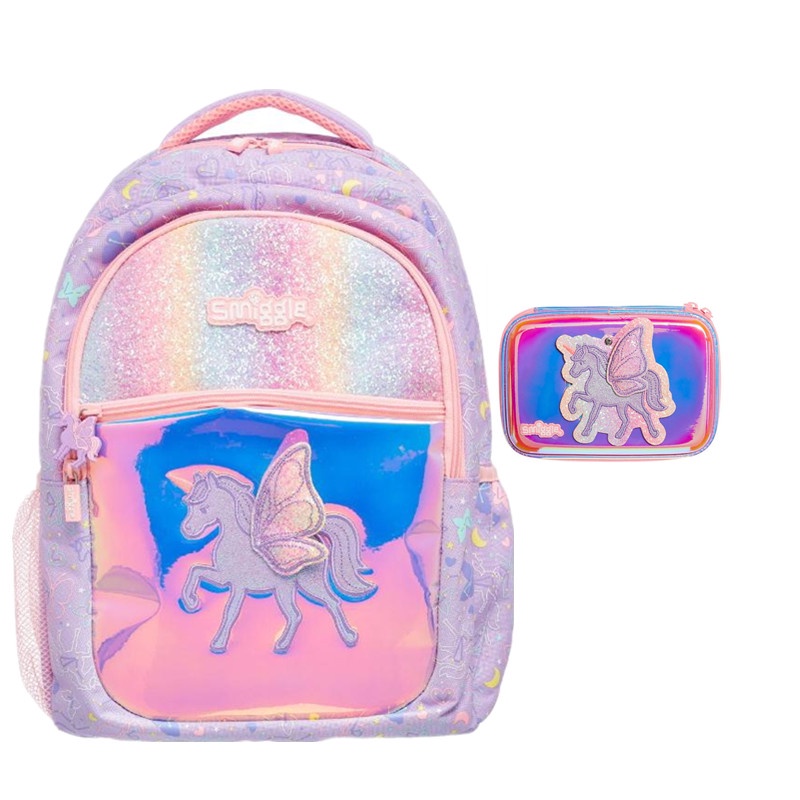 Smiggle Backpack Mermaid unicorn Believe School Bundle Hardtop Pencil Cases Children s stationery Combination set Shopee Malaysia
