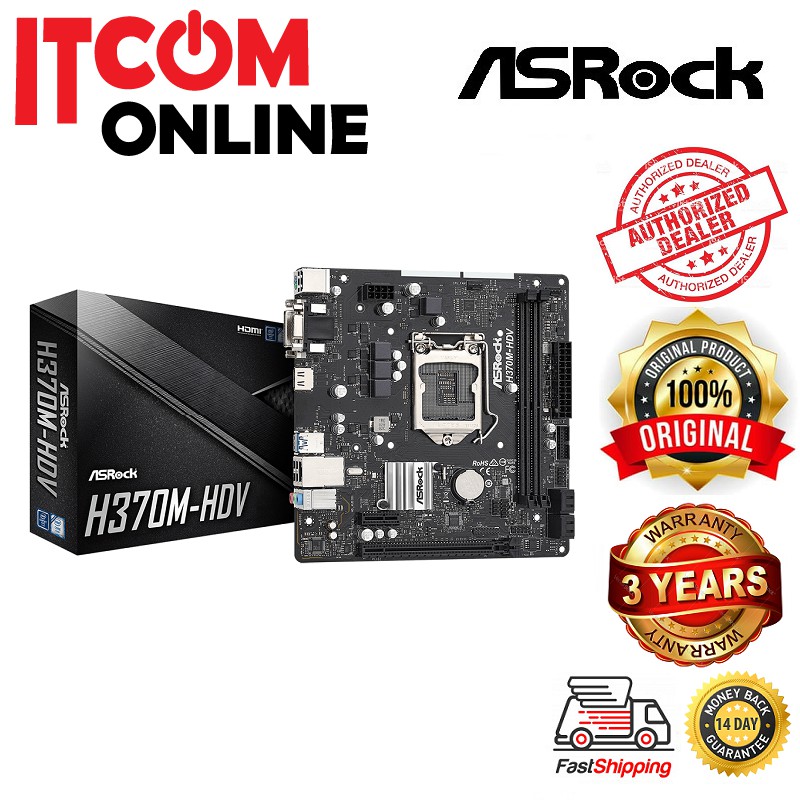ASROCK H370M HDV DDR4 SOCKET 1151 MOTHERBOARD | Shopee Malaysia