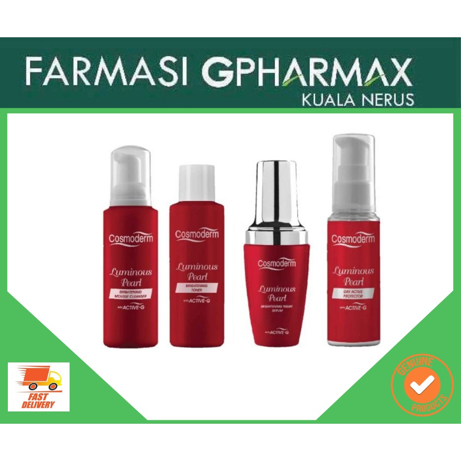 COSMODERM Luminous Pearl Brightening Skin Set | Shopee Malaysia