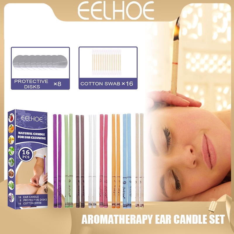 Eelhoe Aromatherapy Ear Candle Set Natural Plant Extraction Clean