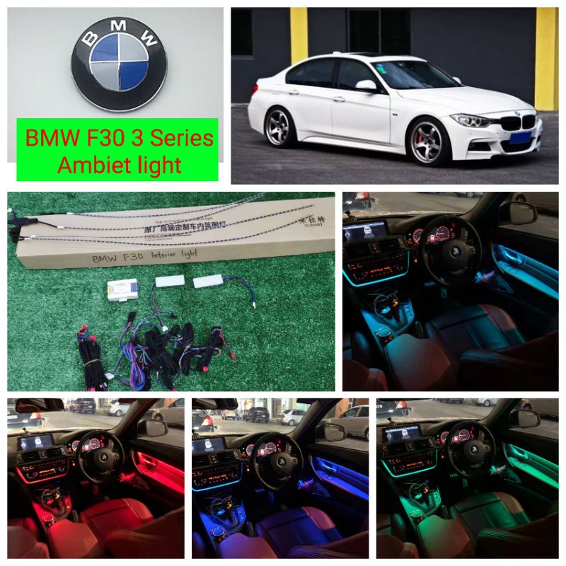 BMW F30 3 SERIES Lampu Ambien Dalaman 19 Warna | BMW F30 Ambient Light ...