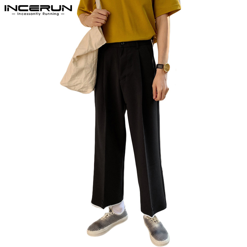 INCERUN Men Mesh Transparent Thin Elastic Waist Solid Color Loose